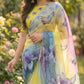 Digital Print with pearl lace border saree