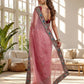 Orgenza Silk Embroidery Design Work With Embroidery Lace Border Saree