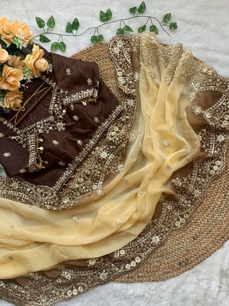 Very soft nd elegant Rich look nc moss pedding fabric saree