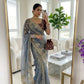 very soft nd elegant fendy chiffon fabric saree