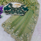 very soft nd elegant fendy chiffon fabric saree