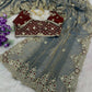 very soft nd elegant fendy chiffon fabric saree