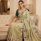 Wedding Wear Pure Kanjivarm Silk Heavy Embroidery Work Saree