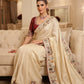 Wedding Wear Pure Kanjivarm Silk Heavy Embroidery Work Saree