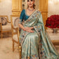 Wedding Wear Pure Kanjivarm Silk Heavy Embroidery Work Saree