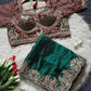 Soft fandy Sartin With Beautiful Embroidery Saree
