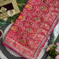 Pure Sartin saree with weaving jaquard nd mina work