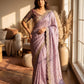 Soft Space Silk Bead sequins and Zari Embroidery Work Saree