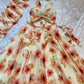 Soft Georgette digital painted floral design lehenga