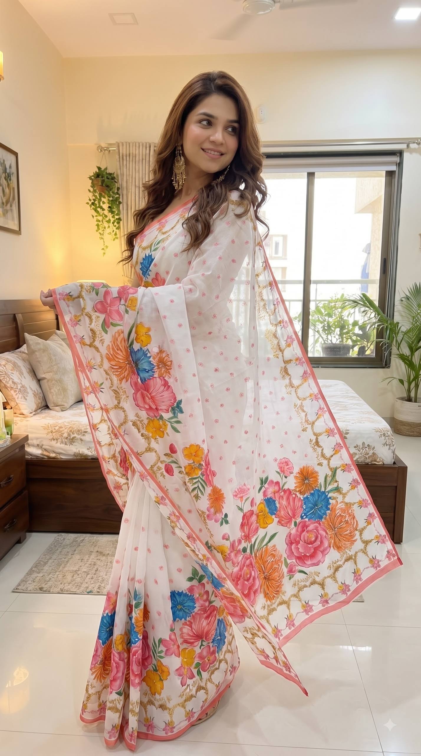 Soft pure Georgette handwork sarees