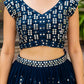 Einführung eines 4 Meter ausgestellten Coding Sequins Cut Work Lehenga
