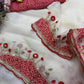 Beautiful Aplic work with sequins and thread Embroidery Work Saree