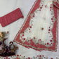 Beautiful Aplic work with sequins and thread Embroidery Work Saree