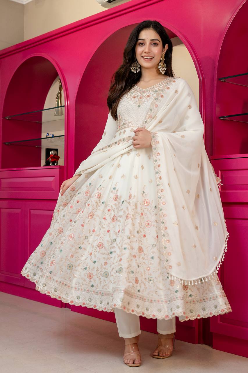 PREMIUM READYMADE ANARKALI SUIT SET (3 PCS)