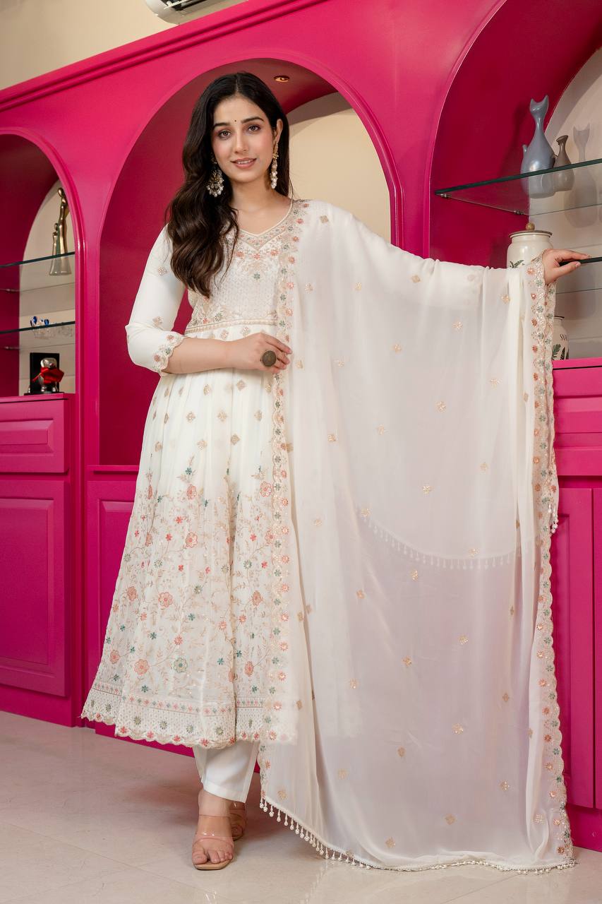 PREMIUM READYMADE ANARKALI SUIT SET (3 PCS)
