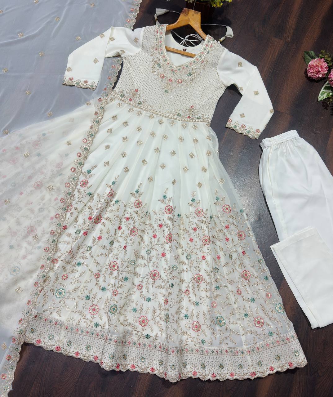 PREMIUM READYMADE ANARKALI SUIT SET (3 PCS)