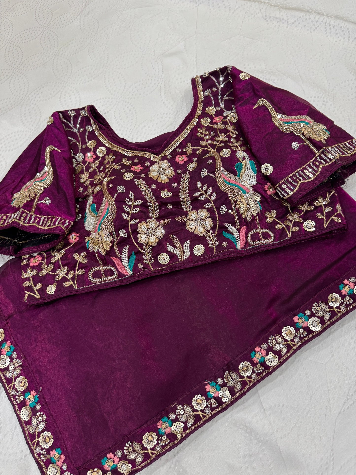 Designer Party Wear Fendy Satin Silk Saree