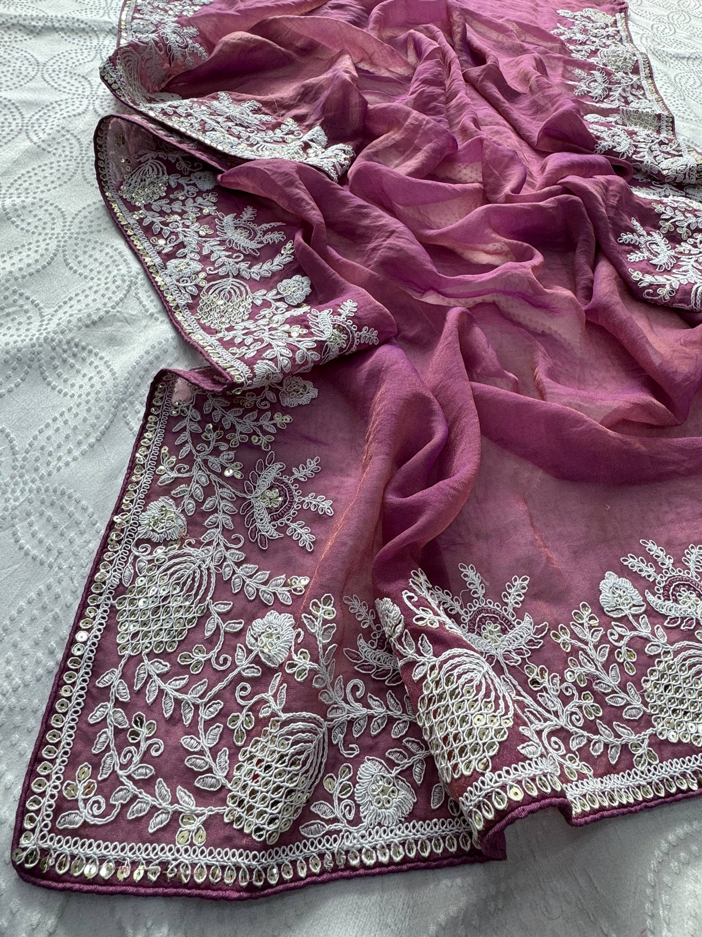 Wedding Special Party Wear Pure Gabana Silk saree