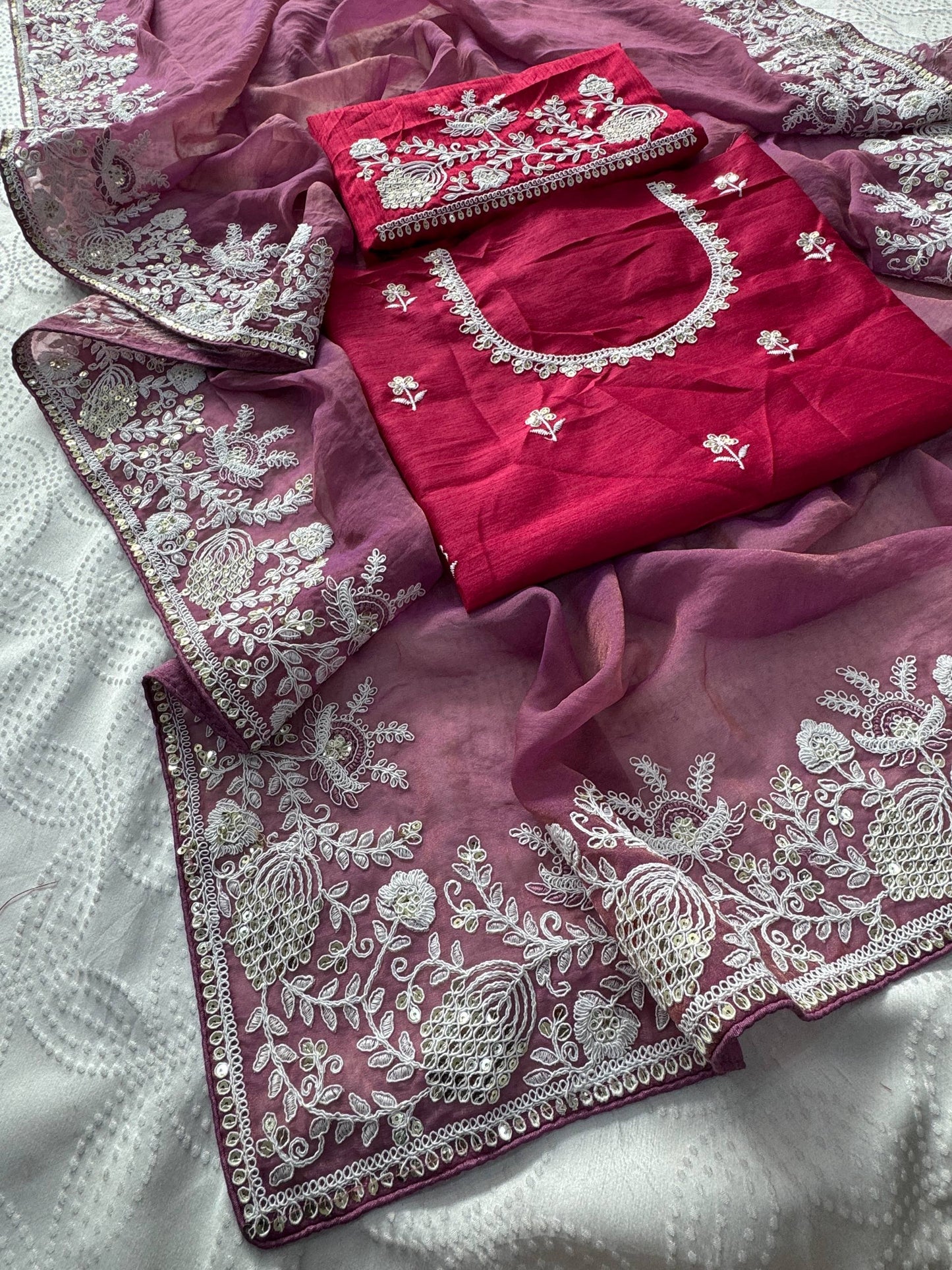 Wedding Special Party Wear Pure Gabana Silk saree