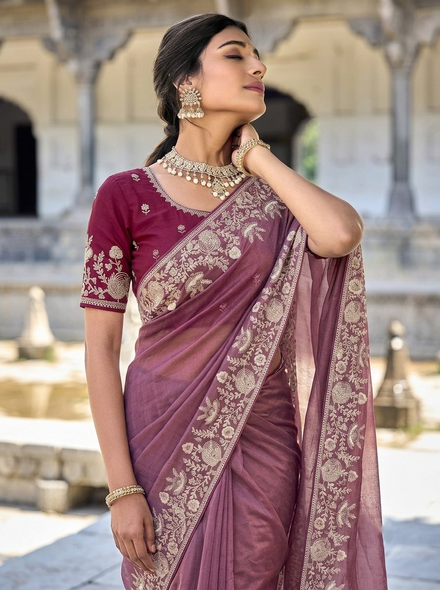 Wedding Special Party Wear Pure Gabana Silk saree