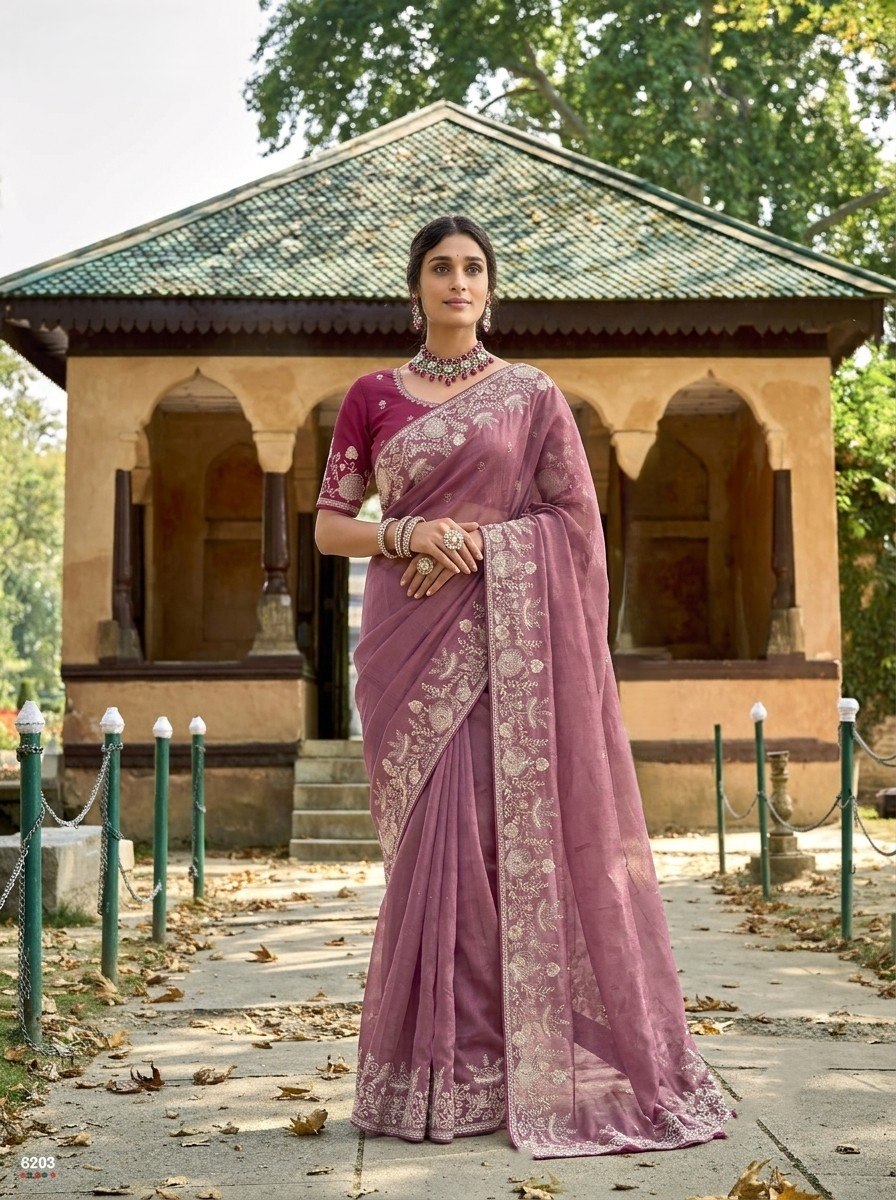 Wedding Special Party Wear Pure Gabana Silk saree