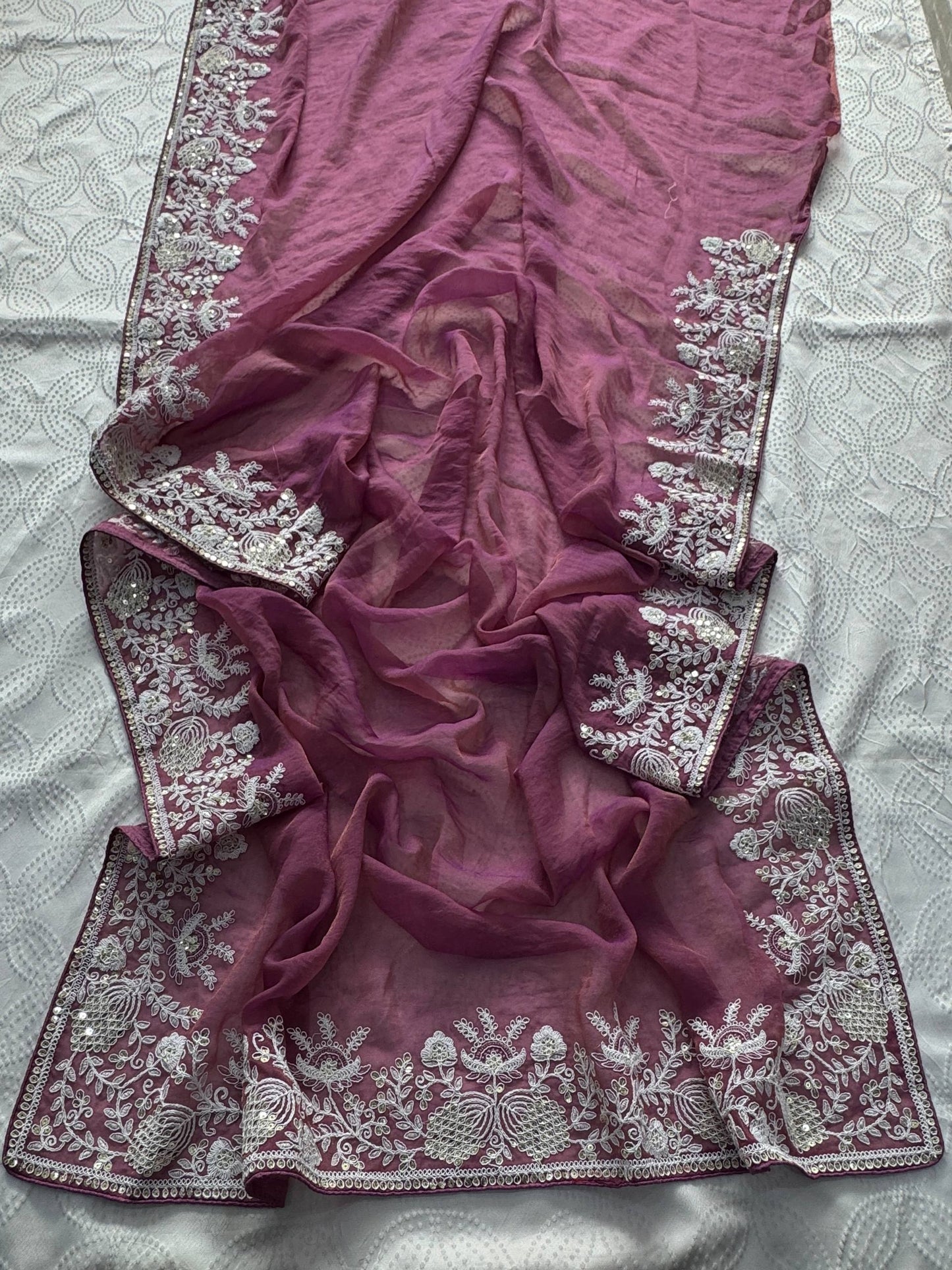 Wedding Special Party Wear Pure Gabana Silk saree