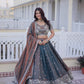 YSL Silk with Pipe Embroidered With Sequins & Thread Work Lehenga