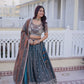 YSL Silk with Pipe Embroidered With Sequins & Thread Work Lehenga