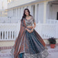 YSL Silk with Pipe Embroidered With Sequins & Thread Work Lehenga