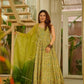 Digital printed Jimy organza silk suit with huge flair