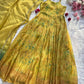 Digital printed Jimy organza silk suit with huge flair