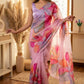 Soft Tebby silk with floral print Saree