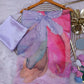 Soft Tebby silk with floral print Saree