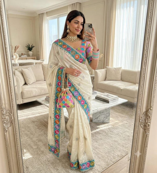 Very Soft nd elegant Rich look prada silk saree