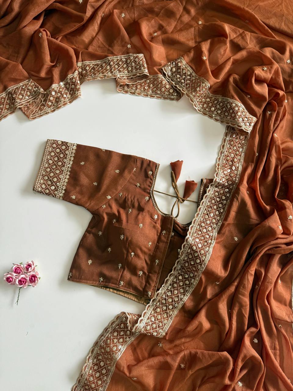 Pure soft GEORGETT silk saree