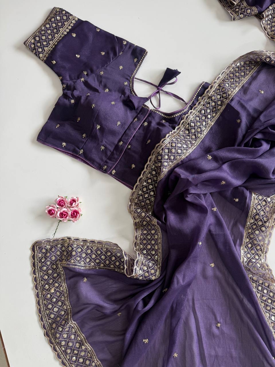 Pure soft GEORGETT silk saree