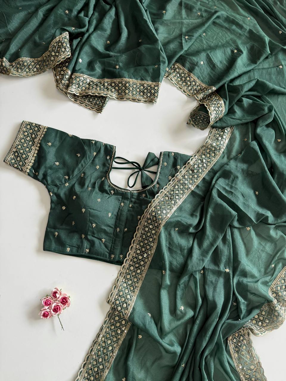 Pure soft GEORGETT silk saree