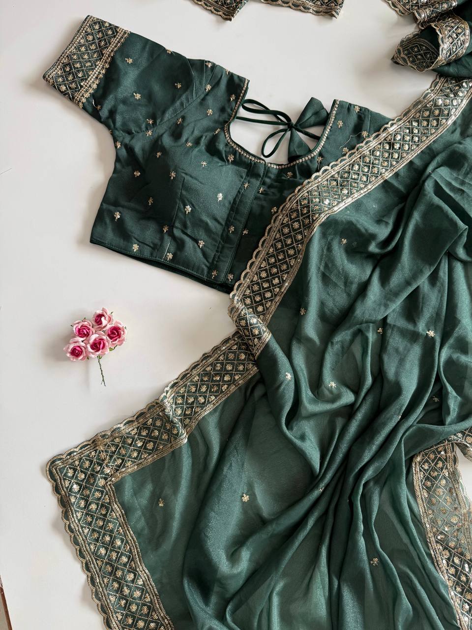 Pure soft GEORGETT silk saree