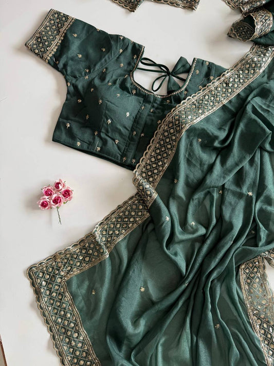 Pure soft GEORGETT silk saree