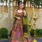 Digital printed Jmy organza silk suit with huge flair