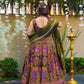 Digital printed Jmy organza silk suit with huge flair