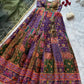 Digital printed Jmy organza silk suit with huge flair