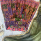 Digital printed Jmy organza silk suit with huge flair
