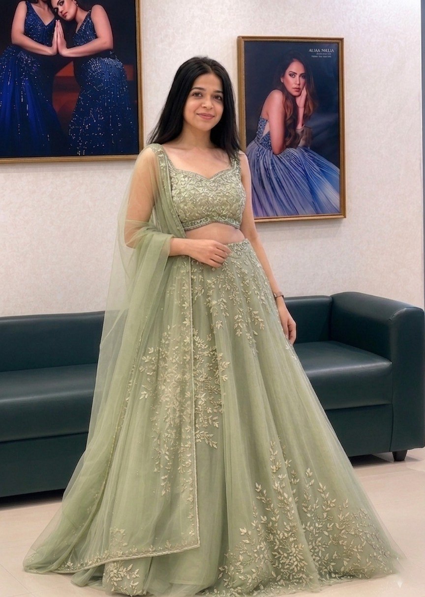 Net Multi Dori Sequence Embroidery Work Choli