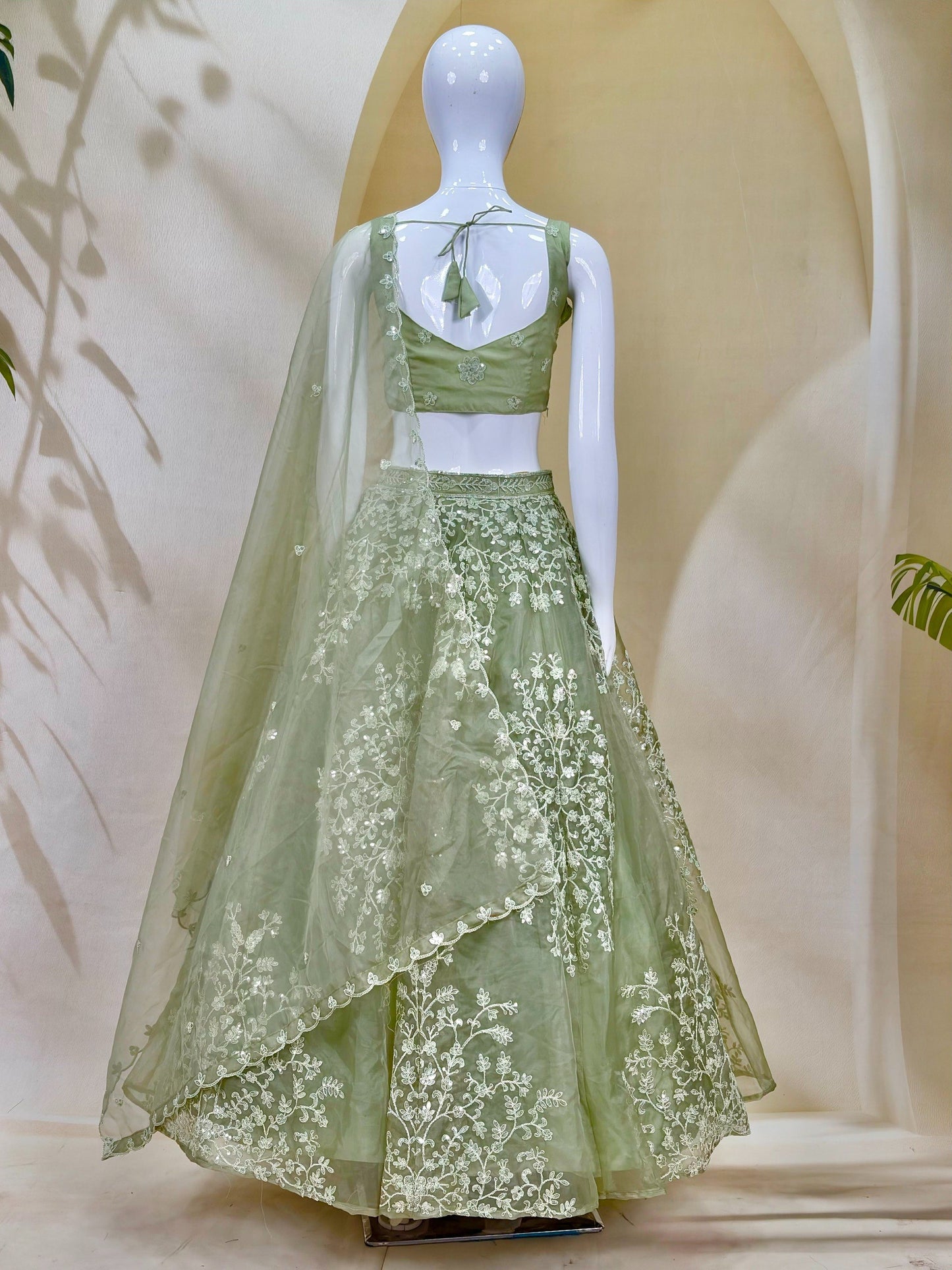 Net Multi Dori Sequence Embroidery Work Choli