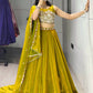 Fendy Plain Flairy Lehenga With Beads Work Belt Lehenga