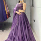Fendy Plain Flairy Lehenga With Beads Work Belt Lehenga