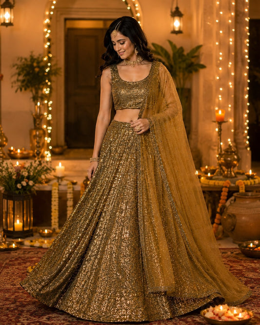 Presenting You Most Amazing Sequins Work Lehenga Set