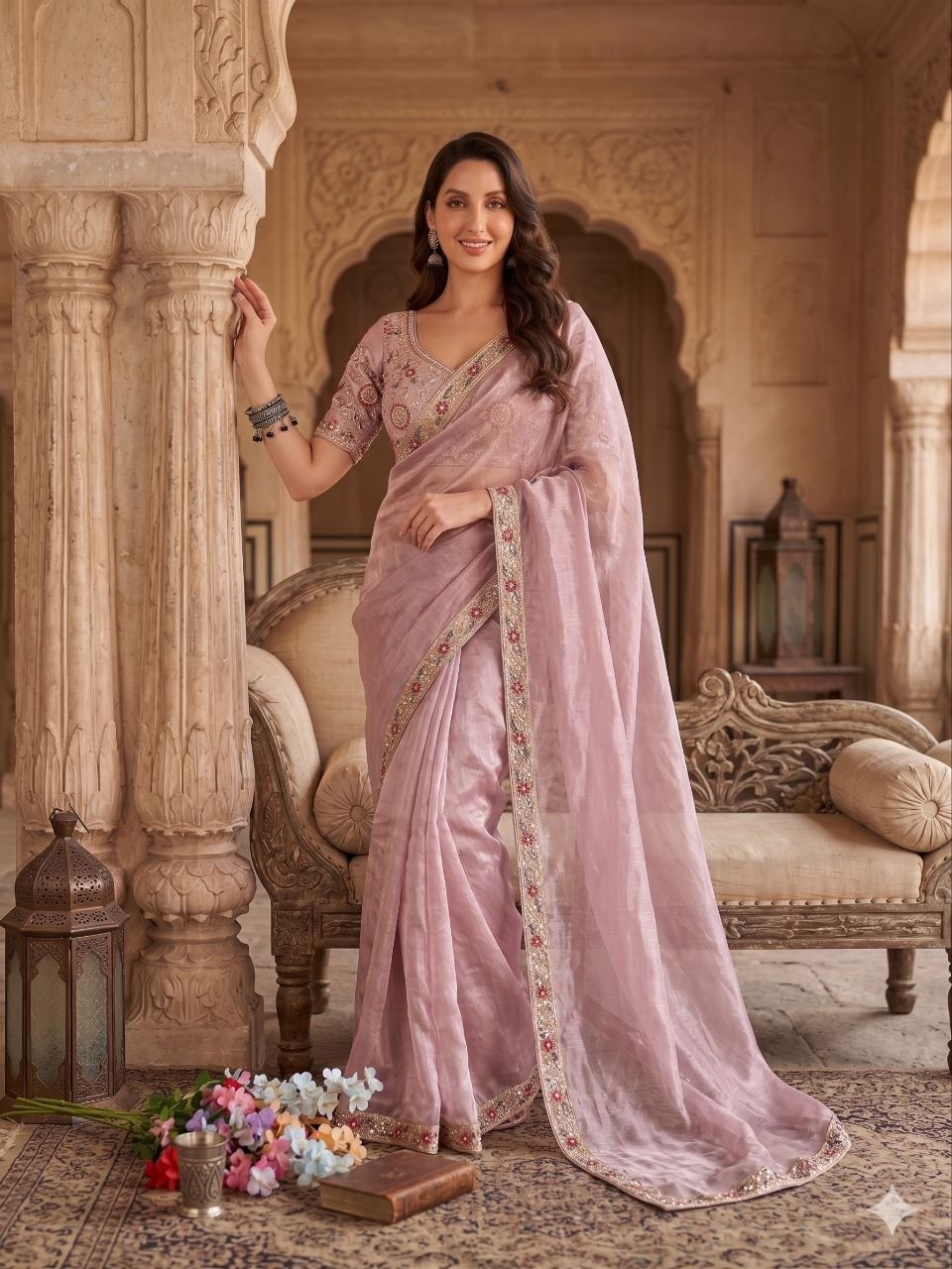 Presenting You Most Beautiful Latest Full Handwork Saree