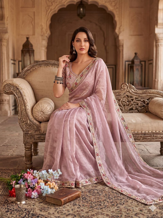 Presenting You Most Beautiful Latest Full Handwork Saree